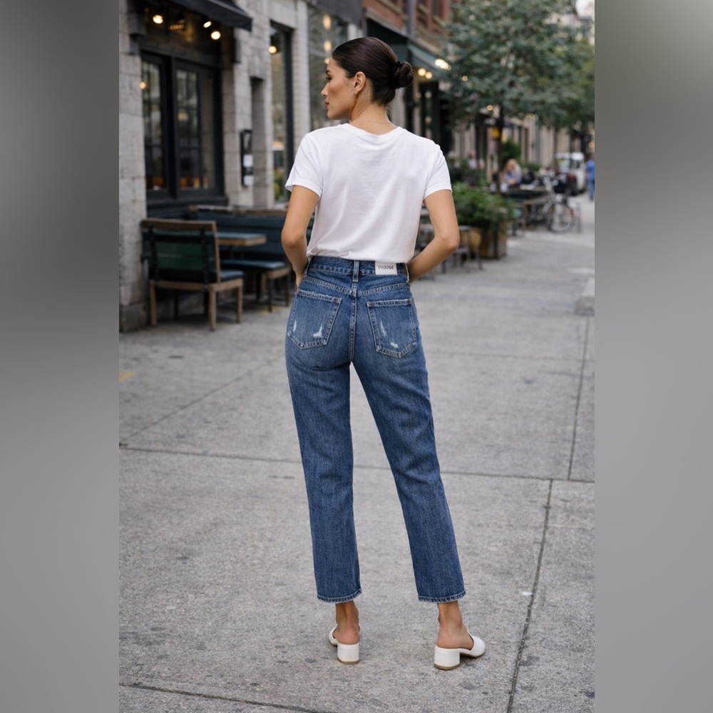 PISTOLA Charlie High Rise Straight Jeans in Eternal - Picture 1 of 5